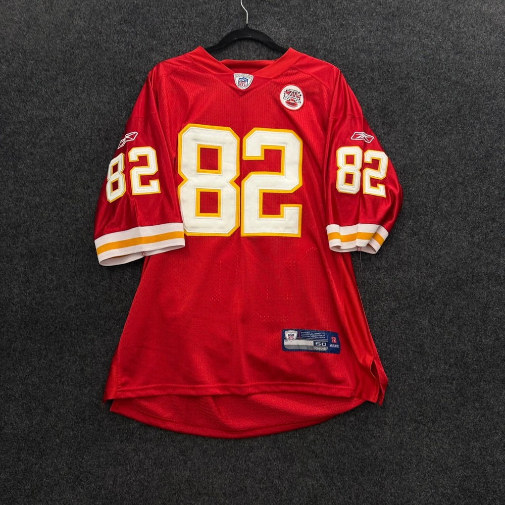 Vintage Reebok NFL Kansas City Chiefs Dwayne Bowe 82 Stitched Jersey Red Size 50